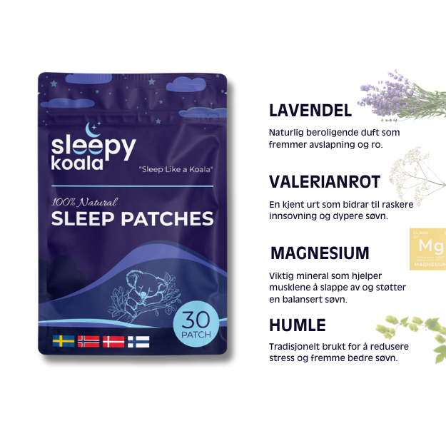 SleepyKoala - Naturlig søvnplaster uten melatonin